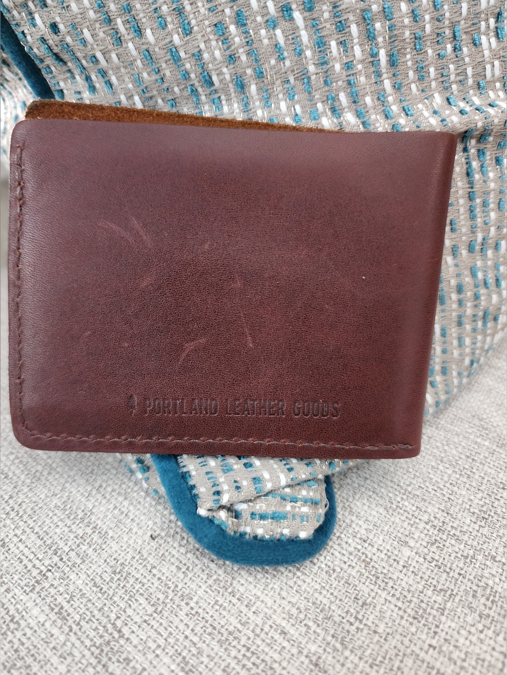 Portland Leather Men's Brown Leather Bifold Wallet